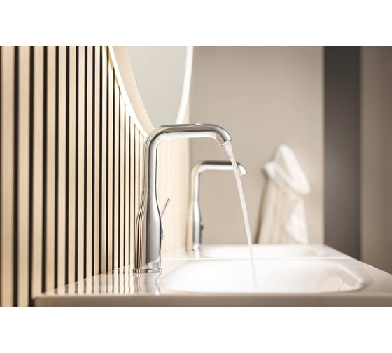 Смеситель для раковины GROHE Essence с донным клапаном, L-Size, хром 24174001