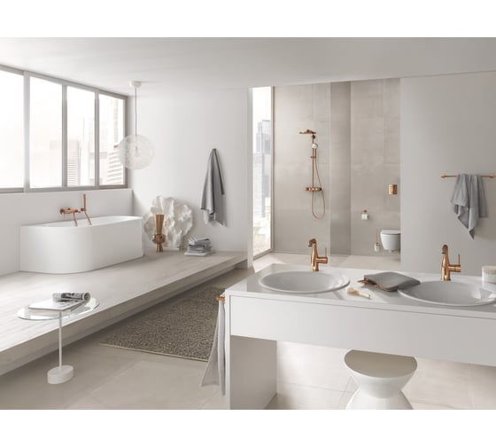 Смеситель для раковины GROHE Essence с донным клапаном, M-Size, теплый закат глянец 24173DA1