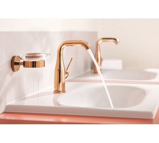 Смеситель для раковины GROHE Essence с донным клапаном, M-Size, теплый закат глянец 24173DA1