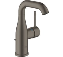 Смеситель для раковины GROHE Essence с донным клапаном, M-Size, темный графит матовый 24173AL1