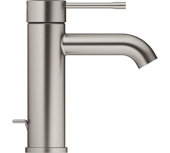 Смеситель для раковины GROHE Essence с донным клапаном, S-Size, темный графит матовый 24171AL1