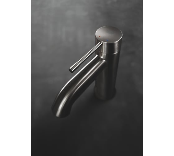 Смеситель для раковины GROHE Essence с донным клапаном, S-Size, темный графит матовый 24171AL1