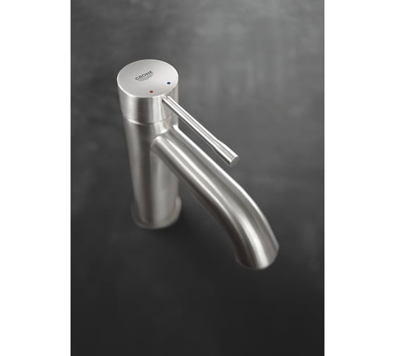 Смеситель для раковины GROHE Essence с донным клапаном, S-Size, суперсталь 24171DC1