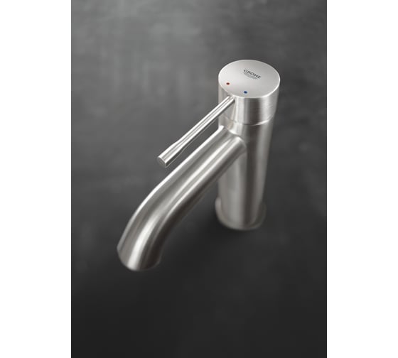 Смеситель для раковины GROHE Essence с донным клапаном, S-Size, суперсталь 24171DC1