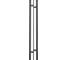 Полотенцесушитель электрический Point Фрея П2 100x800 диммер слева, графит блеск PN20718GB 1