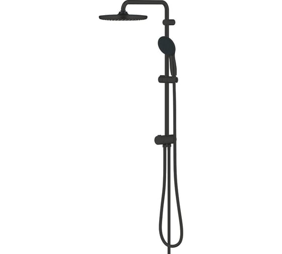 Душевая система GROHE Tempesta 250 внешнего монтажа с переключателем потоков, матовый черный 269802431