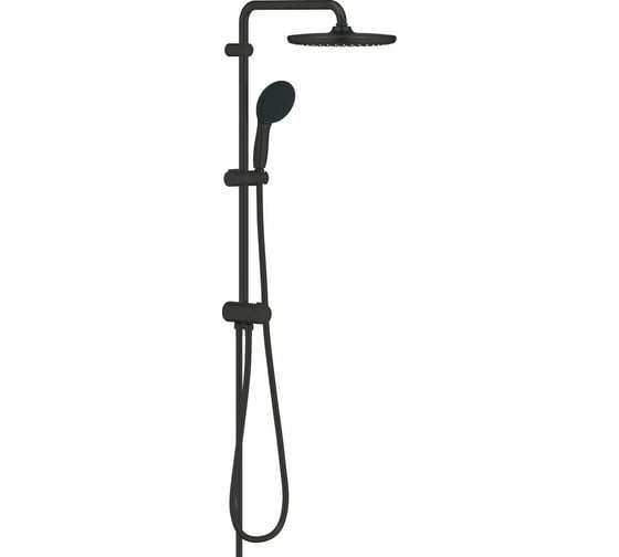 Душевая система GROHE Tempesta 250 внешнего монтажа с переключателем потоков, матовый черный 269802431