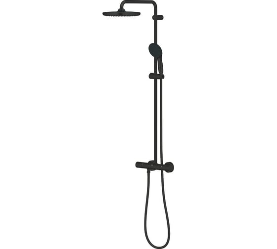 Душевая система GROHE Tempesta 250 внешнего монтажа с термостатом для душа, матовый черный 266702431