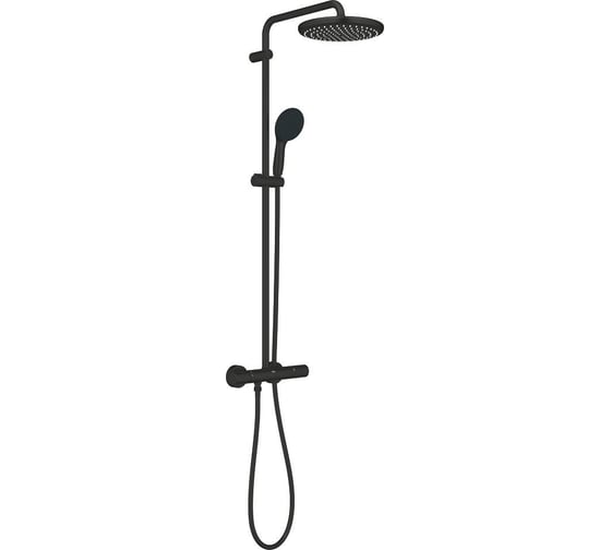 Душевая система GROHE Tempesta 250 внешнего монтажа с термостатом для душа, матовый черный 266702431