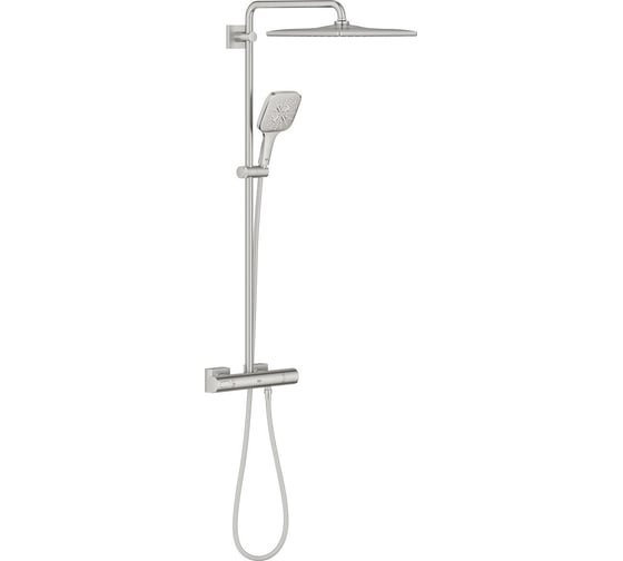 Душевая система с термостатом GROHE Rainshower SmartActive 310, супер сталь, 26837DC0 1