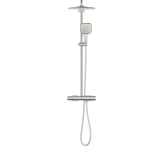 Душевая система с термостатом GROHE Rainshower SmartActive 310, супер сталь, 26837DC0