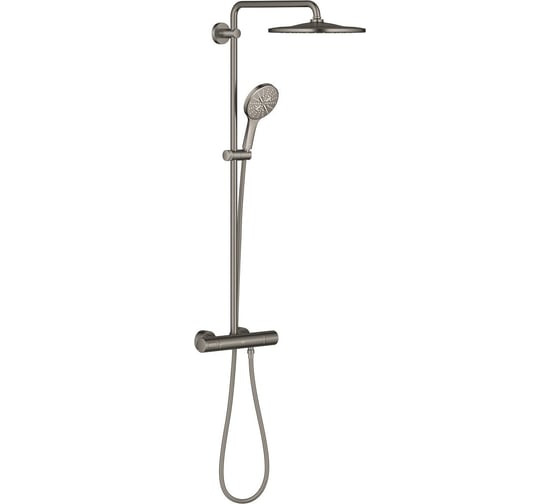 Душевая система с термостатом GROHE Rainshower SmartActive 310, темный графит матовый, 26836AL0