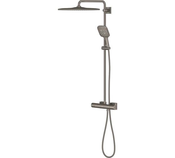Душевая система с термостатом GROHE Rainshower SmartActive 310, темный графит матовый, 26837AL0