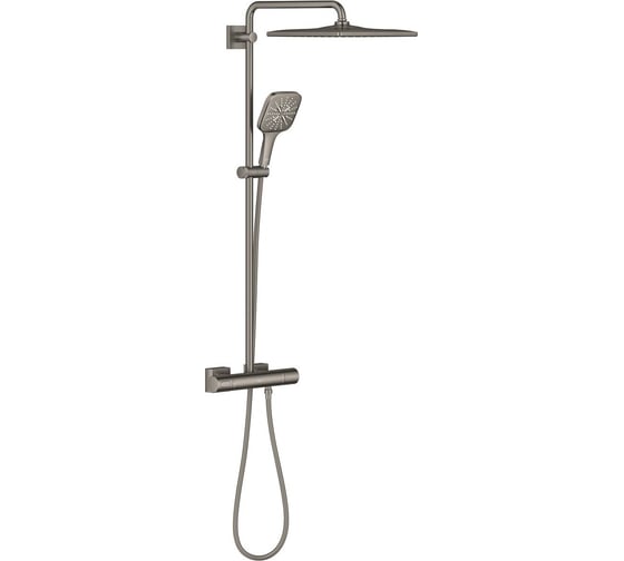 Душевая система с термостатом GROHE Rainshower SmartActive 310, темный графит матовый, 26837AL0