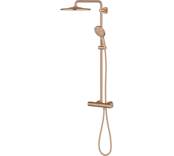 Душевая система с термостатом GROHE Rainshower SmartActive 310, теплый закат матовый, 26837DL0