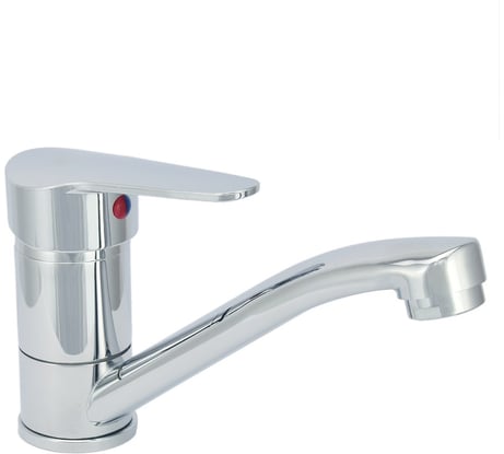 Латунный смеситель для умывальника Istok одноручный life с поворотным изливом 15 см. 0402.422