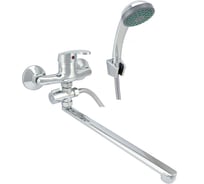 Латунный смеситель Istok ванно-душевой одноручный life с длинным L-изливом, 40 картридж 0402.431