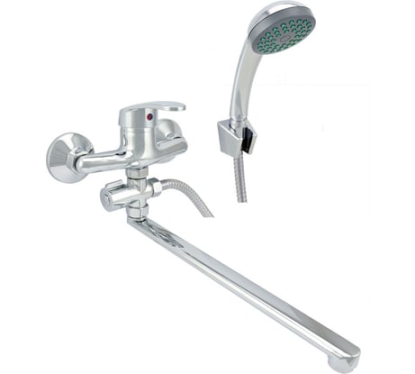 Латунный смеситель Istok ванно-душевой одноручный life с длинным L-изливом, 40 картридж 0402.431