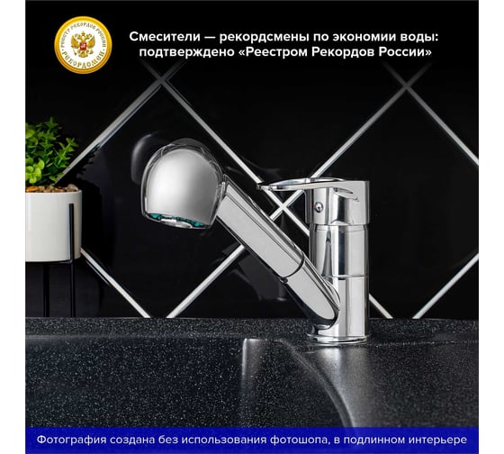 Смеситель для кухни с выдвижной лейкой РМС SL52-014