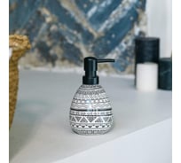 Дозатор для жидкого мыла Moroshka Nomads, 8,8x8,8x17 см, цвет белый серый 915-308-02