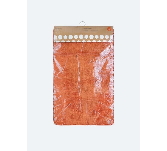 Мягкий коврик для ванной комнаты Moroshka Barentsevo more 50x80 см, цвет оранжевый 978-303-01