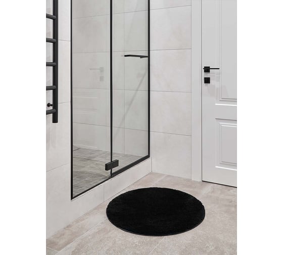 Мягкий коврик для ванной комнаты Moroshka Magma 70x70 см, цвет черный 981-303-01