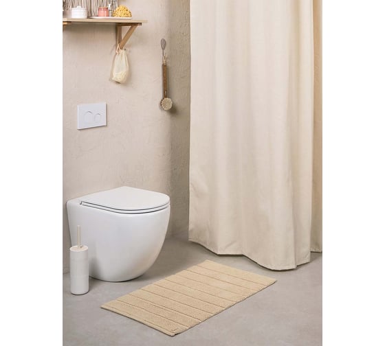Мягкий коврик для ванной комнаты Moroshka Nebeskvit 50x80 см, цвет бежевый 979-303-01