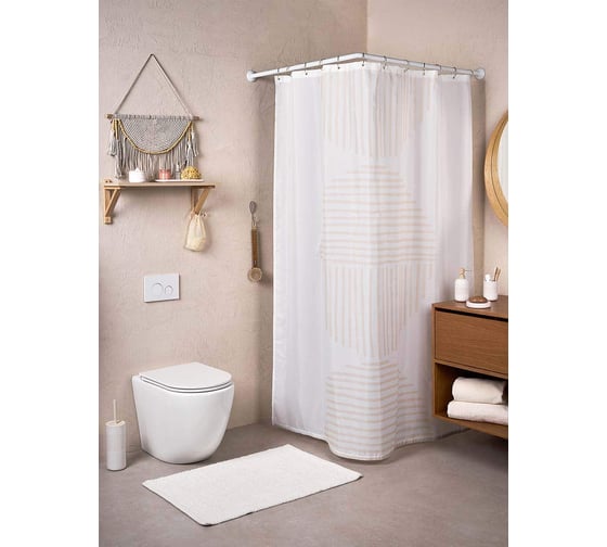 Мягкий коврик для ванной комнаты Moroshka Nebeskvit 60x90 см, цвет белый 979-303-02