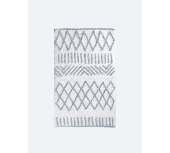 Мягкий коврик для ванной комнаты Moroshka Nomads 50x80 см, цвет белый, серый 915-303-02 1
