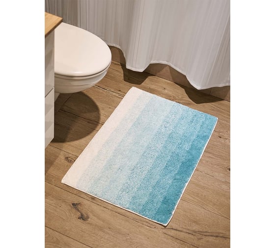 Мягкий коврик для ванной комнаты Moroshka Sukhona 50x80 см, цвет голубой 980-303-01