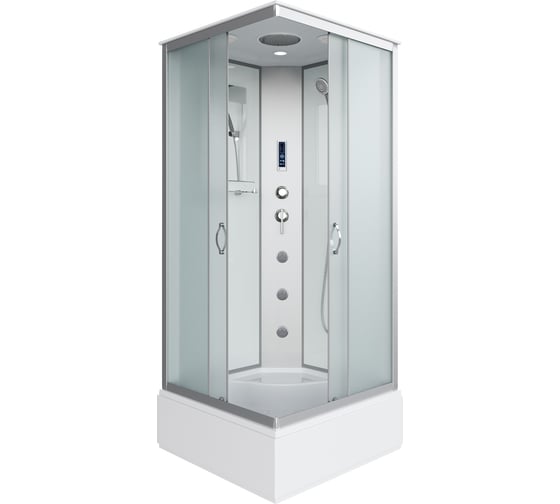Душевая кабина NIAGARA NG-1108-14F 900x900x2150 мм, средний поддон 26 см, стекло МАТОВОЕ 4 места с полкой 11081424F