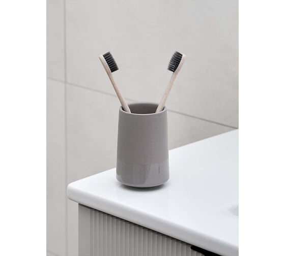 Стакан для зубных щеток Moroshka Magma 7,2x7,2x10,7 см, цвет серый 981-312-03
