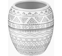 Стакан для зубных щеток Moroshka Nomads, 9,2x9,2x10 см, цвет белый серый 915-312-02