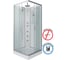 Душевая кабина NIAGARA NG-1101-14BKTG, 900x900x2100-2400 мм, низкий поддон 13 см, стекло матовое, 3 места, с полкой 11011423BKTG 2