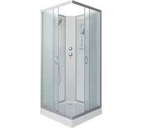 Душевая кабина NIAGARA NG-1101-14BK 900x900x2000 мм, низкий поддон 13 см, стекло матовое, 3 места, с полкой 11011423BK