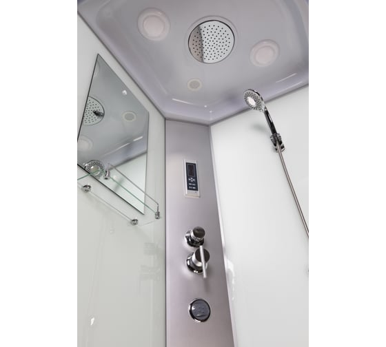 Душевая кабина NIAGARA NG-1101-14F, 900x900x2150 мм, низкий поддон 13 см, стекло матовое, 3 места, с полкой 11011423F