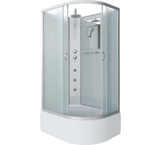 Душевая кабина NIAGARA NG-2310-14LBKTG, 1200x800x2100-2400 мм, высокий поддон 40 см, стекло матовое, 4 места 23101424LBKTG