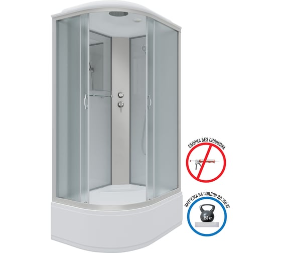 Душевая кабина NIAGARA NG-2310-14R, 1200x800x2150 мм, высокий поддон 40 см, стекло матовое, 4 места 23101424R
