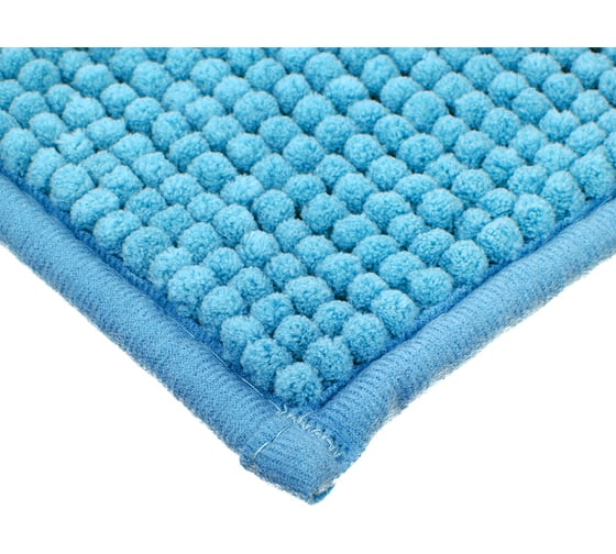 Коврик для ванной VORTEX SPA 50х80, голубой 24262