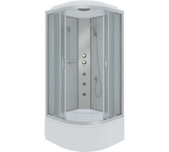 Душевая кабина NIAGARA NG-2308-14G, 900x900x2150 мм, высокий поддон 40 см, стекло матовое, 4 места 23081424G 1