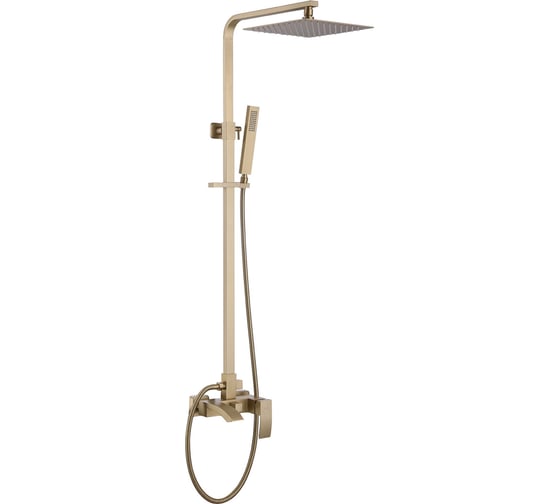 Душевая стойка ABBER Wasserfall с изливом, золото матовое AF8616G