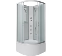 Душевая кабина NIAGARA NG-2307-14BKG, 800x800x2000 мм, высокий поддон 40 см, стекло матовое, 4 места 23071424BKG