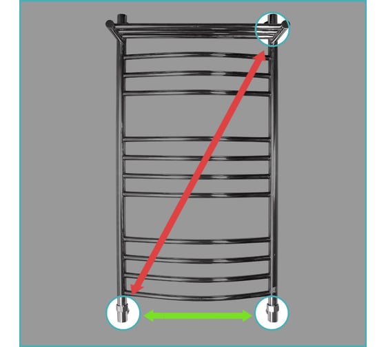 Полотенцесушитель ENERGY Prestige modus 1000х500 15317