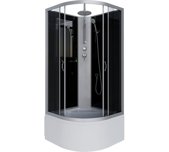 Душевая кабина NIAGARA NG-2507-14BKT, 800x800x2100-2400 мм, высокий поддон 40 см, стекло тонированное, 4 места 25071434BKT 1