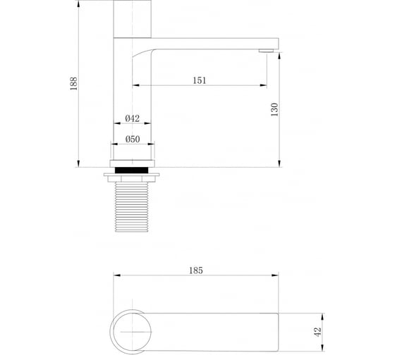 Смеситель для раковины ABBER Rund золото матовое AF8710G