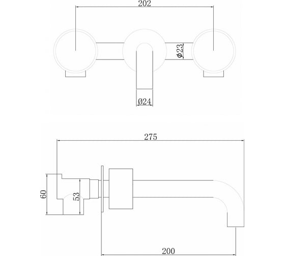 Смеситель для раковины ABBER Wasser Kreis скрытого монтажа, золото матовое AF81122G