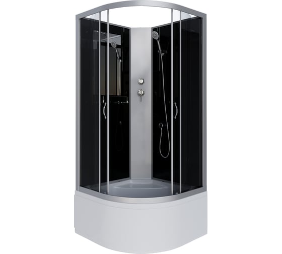 Душевая кабина NIAGARA NG-2509-14BK, 1000x1000x2000 мм, высокий поддон 40 см, стекло тонированное, 4 места 25091434BK