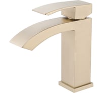 Смеситель для раковины ABBER Wasserfall золото матовое AF8610G