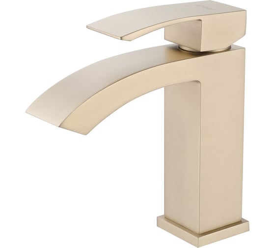Смеситель для раковины ABBER Wasserfall золото матовое AF8610G 1