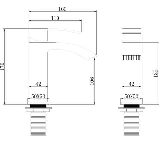 Смеситель для раковины ABBER Wasserfall золото матовое AF8610G
